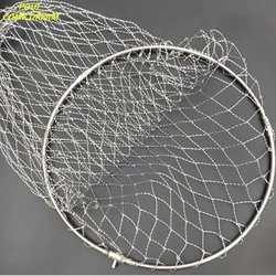 Solid Stainless Steel Ring Strong Nylon Line D40cm-60cm Landing Net of Head Fishing Net Fishing Network Turck Net Dipneting