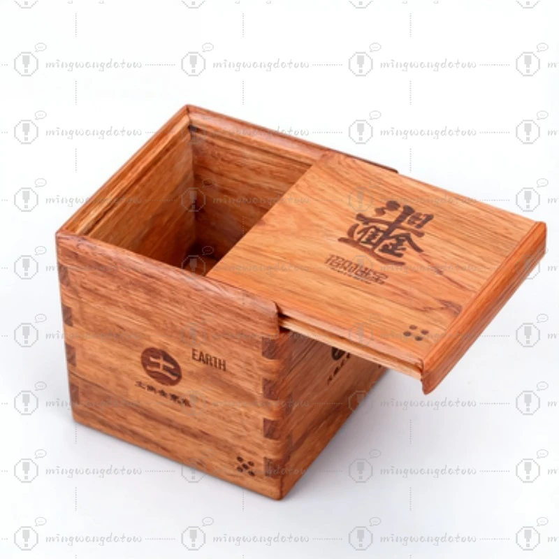 Five Elements Mechanism Box Solid Wood Puzzle Box Chinese Traditional Mortise and Tenon Crafts Gift for Family and Friends