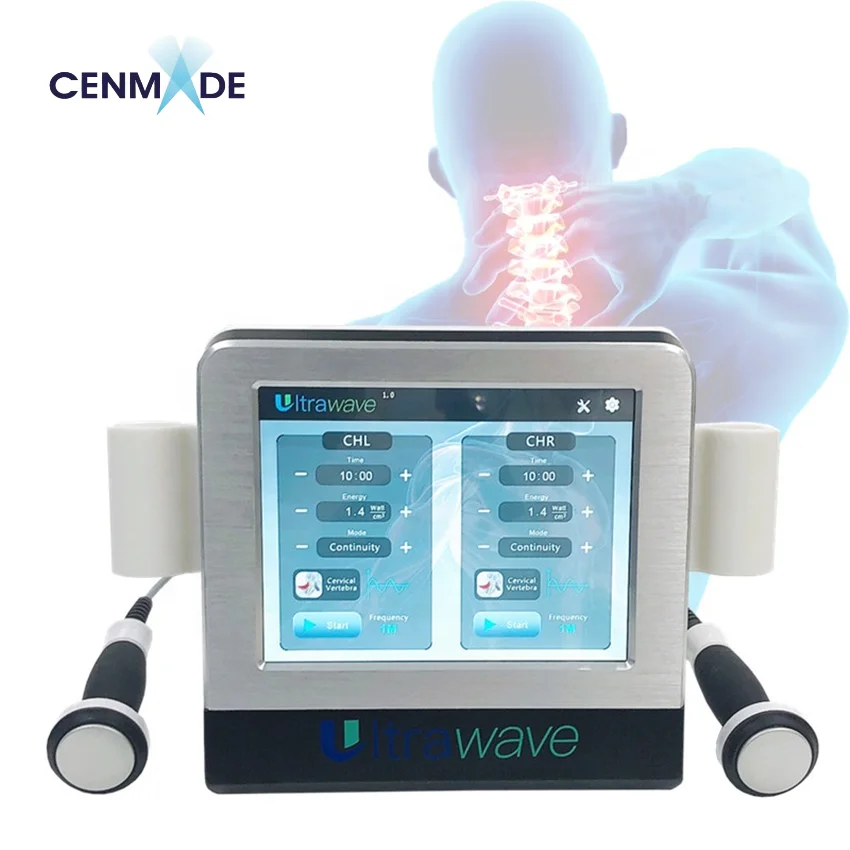 Ultrasonic Physical Therapy 2 Handles Ultrasound Pain Relief Ultrasound Machine Physiotherapy