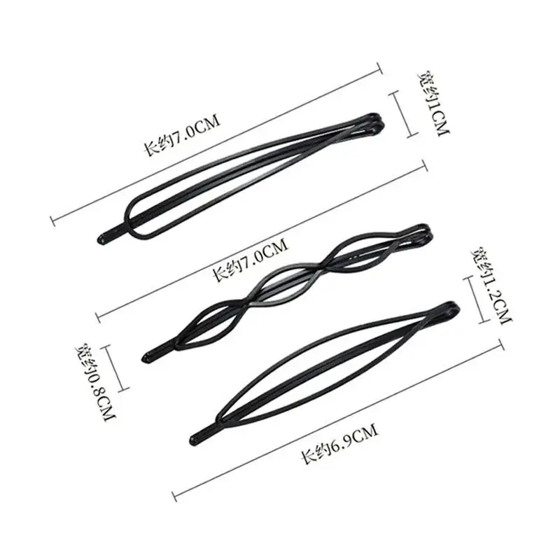 1/20Pcs Simple Black Hairpins for Women Barrettes Headwears Girls BB Clips Headdress Barrettes Korean Hair Styling Accessories