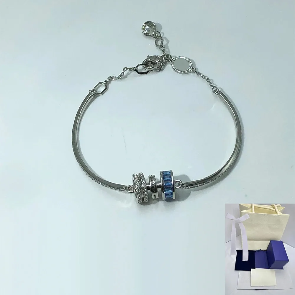 Nuova vendita calda Connexus taglio misto 'Love is around' braccialetto di cristallo blu squisiti accessori da donna regalo di gioielli