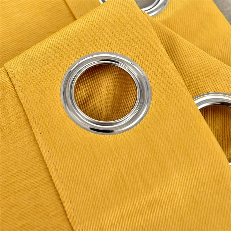 Modern Yellow Blackout Curtain For Living Room Thick Sheer Curtain Bedroom Window Blinds Drape Sunscreen Custom Made X-ZH455#20