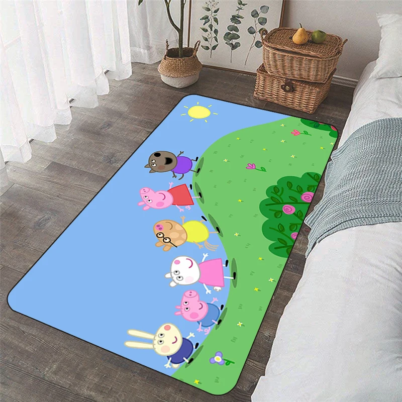 Peppa Pig Kitchen Decor Carpet Prayer Rug Living Room Mat Welcome Home Doormat Entrance Door Floor Mats Bathroom Rugs Foot Bath