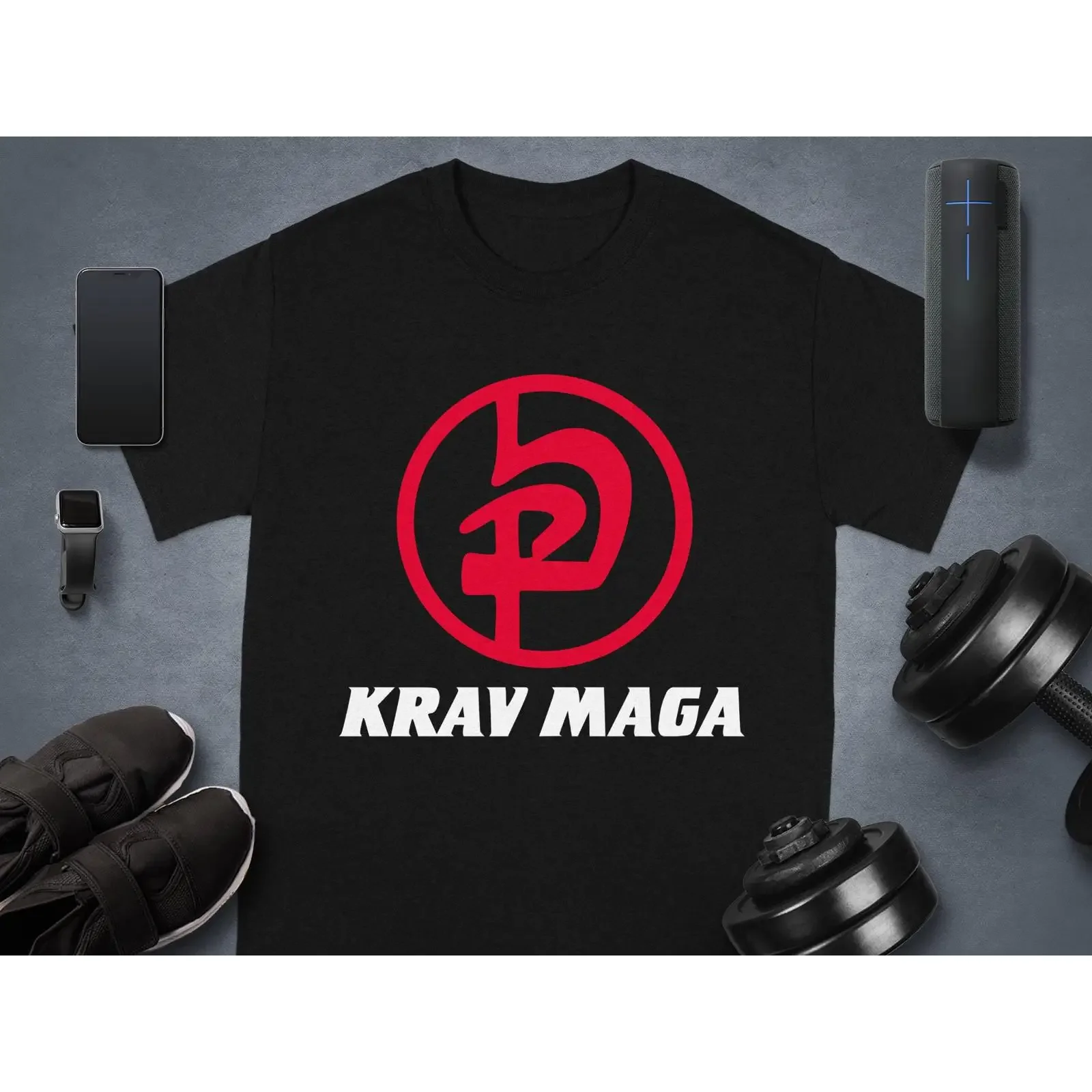 Krav Maga Logo T Shirt Self Defense Martial Arts Combat Symbol Israeli Fighting Art Emblem Top Strength Training  vintage