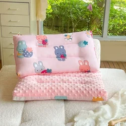 Baby Pillow Newborn Pure Cotton Neck Pillow Breathable and Comfortable Cartoon Animal Pillow Growth Accessory