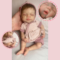 Washable 33cm Pascale Painted Full Body Silicone Bebe Reborn Girl With Rooted Hair Can Open Mouth Newborn Silicone Girl Doll
