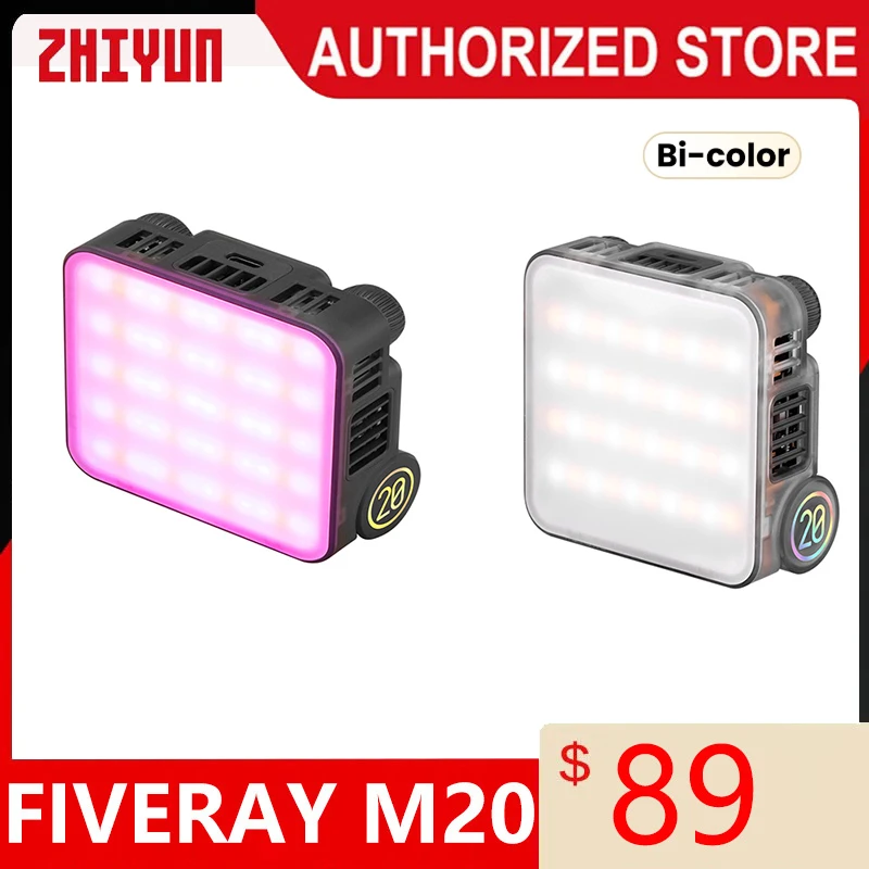 

ZHIYUN FIVERAY M20C M20 20W светодиодный освещение для фото-и видеосъемки 2500K-10000K управление через приложение для фотостудии Vlog Live