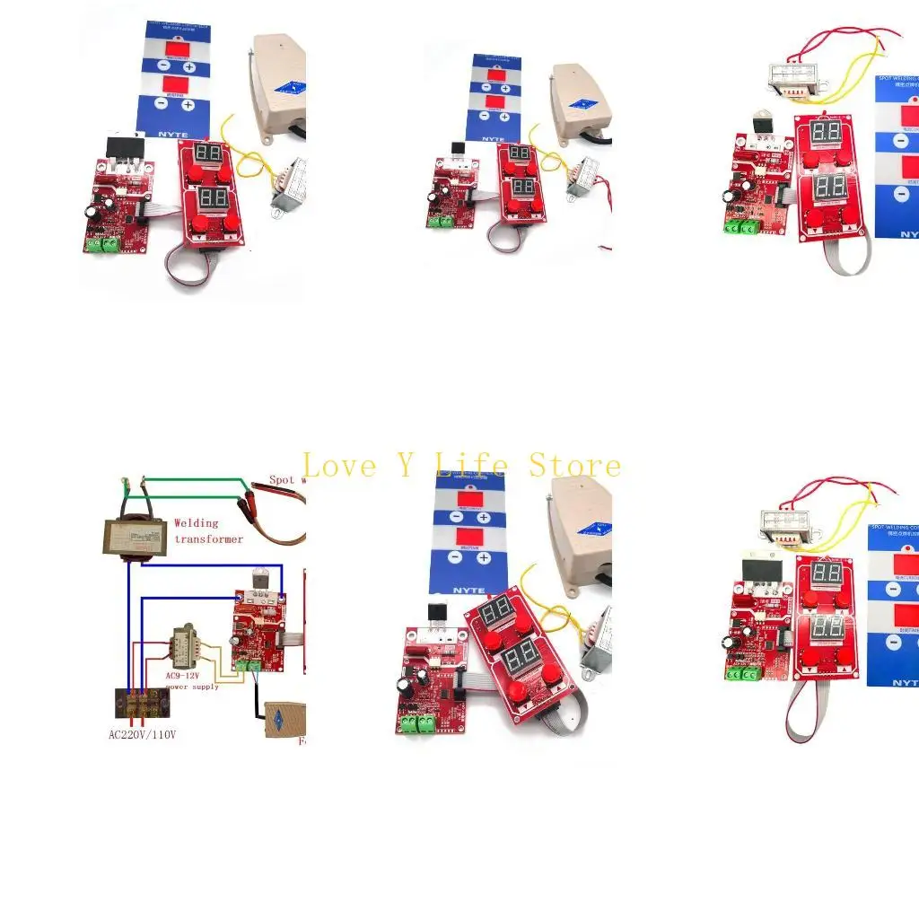 

L74C Durable Spot Welder Control Board Spot Welder Kits Push Button with Buzzer Point
