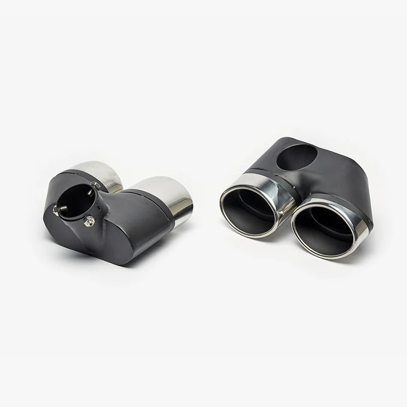 One Pair Statinless Steel Car Exhaust Tips For Mercedes Benz W220 S350 S320 S500 Muffler Tip Exhaust Pipes Tailpipe Nozzle