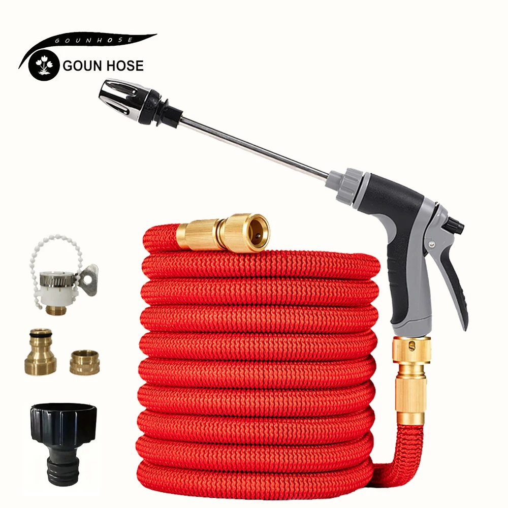

25ft-125ft Expandable Magic Hose High-Pressure Car Wash Cleaning Water Gun Home Garden Watering Water Pipes Gardening Supplies