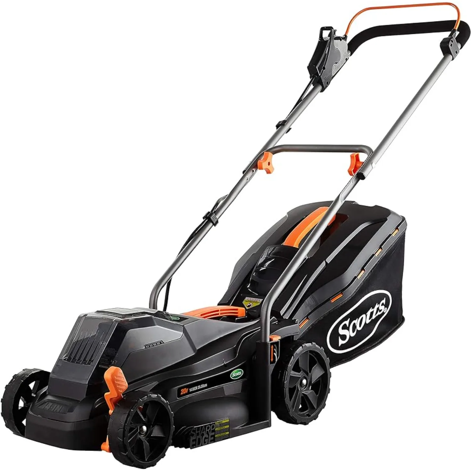 NEW Outdoor Power Tools 62014S 14-Inch 20-Volt Cordless Lawn Mower, Black