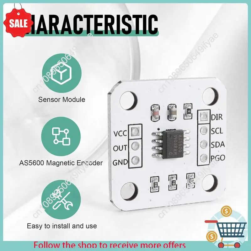 Y67A-4 Buah AS5600 Modul Sensor Pengukuran Sudut Induksi Magnetik Encoder Magnetik 12Bit Presisi Tinggi