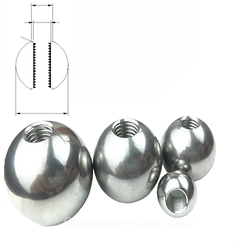 Metric Thread 304 Stainless Steel Beads Balls Through Holes with Thread M3 M4 M5 M6 M8 M10 M12 Outer Dia 6-35mm Locking Nut Ball