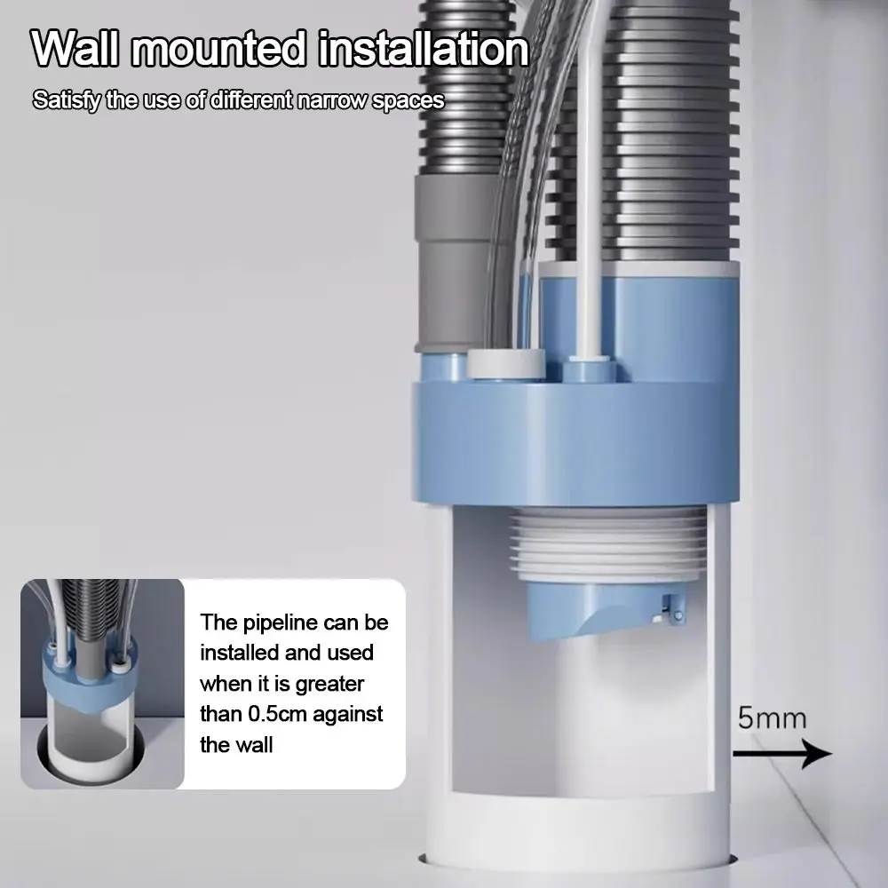 مكافحة رائحة بالوعة استنزاف الأنابيب محول 6 في 1 متعددة الوظائف غسالة صحون انبوب ماء موصل حلقة لإحكام الإغلاق الصرف انبوب ماء مشترك