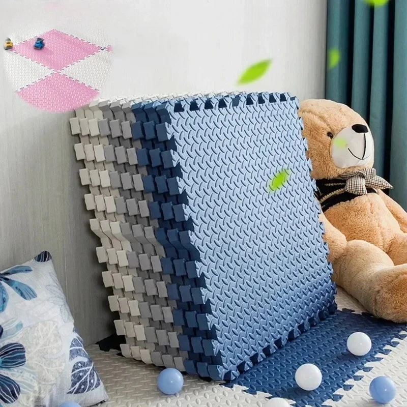 

Children Foam Crawling Mat Interlocking Puzzle Floor Mat Thick Soft Carpet for Home Bedroom Summer Play Area Floor Decor
