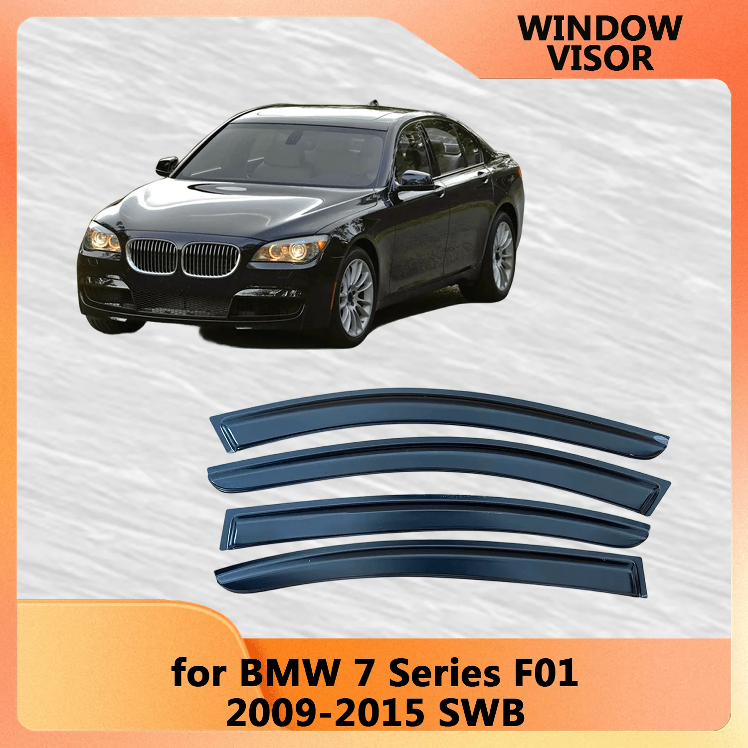 

Оконный козырек для BMW серии 7 F01 2009 2010 2011 2012 2013 2014 2015 с короткой колесной базой, ветрозащитные ограждения от ветра и солнца от дождя