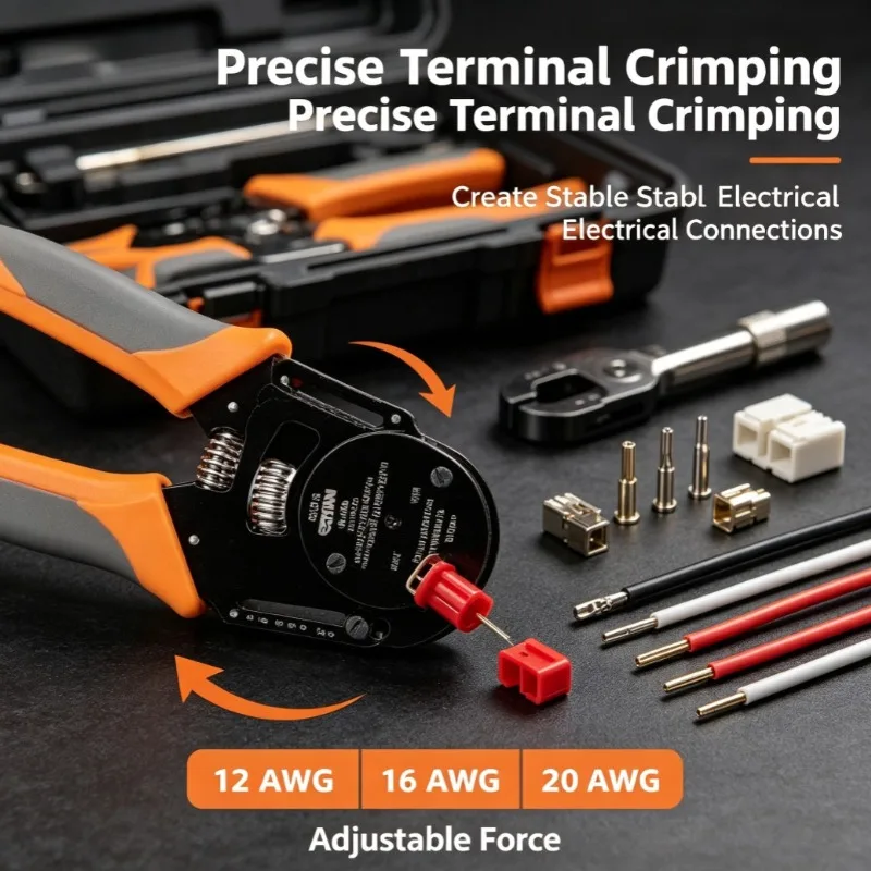 IWISS KIT-DC01 Automotive Rapair Mult Tool Kit Crimping Tools Set Removal Tools For Deutsch TerminalsWeather Pack Terminals