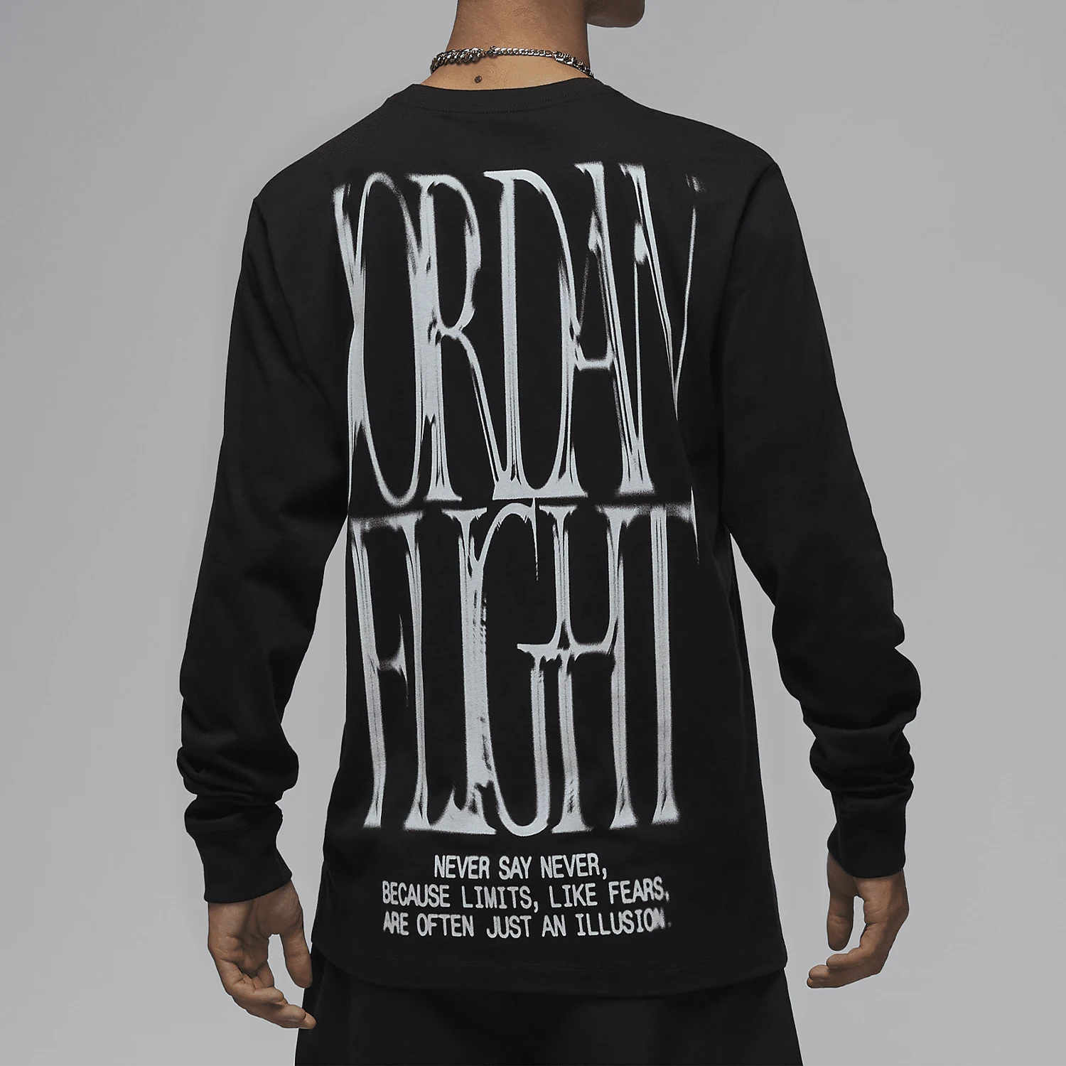 Nike genuine JORDAN men's classic knitted daily simple long sleeved T-shirt FZ1935-010