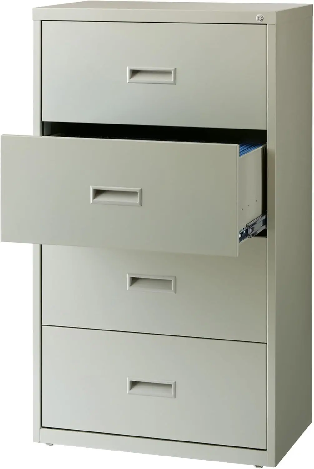 4-Drawer Lateral File 30 by 18-5/8 by 52-1/2-Inch Black