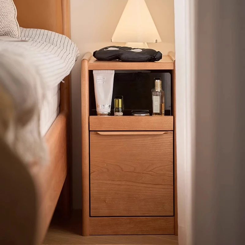 Comodino stretto salvaspazio Cassetti in legno Comodino portaoggetti per camera da letto Caffè nordico Mobili per la casa semplici Mesitas De Noche
