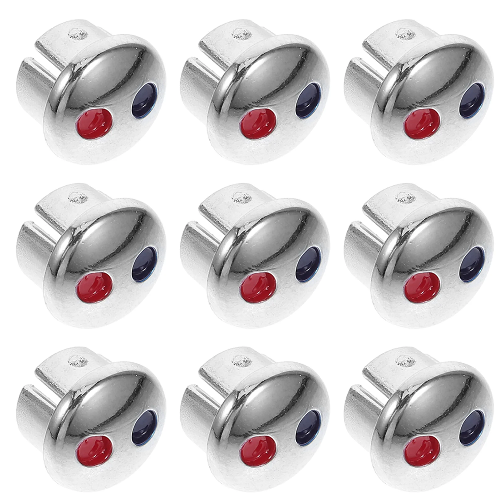 10 Pcs Faucet Logo Hot and Cold Knobs Buttons Chilling Replacement Parts Hardware Sign Abs