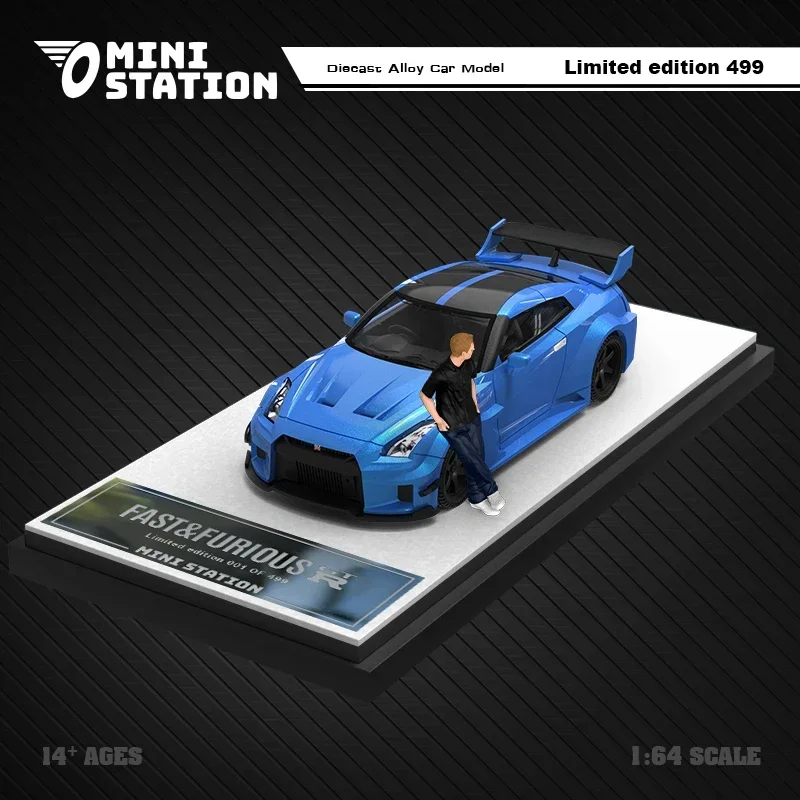 Mini Station 1:64 Fast & Furious Brian's GTR R35 3.0 Diecast Model samochodu