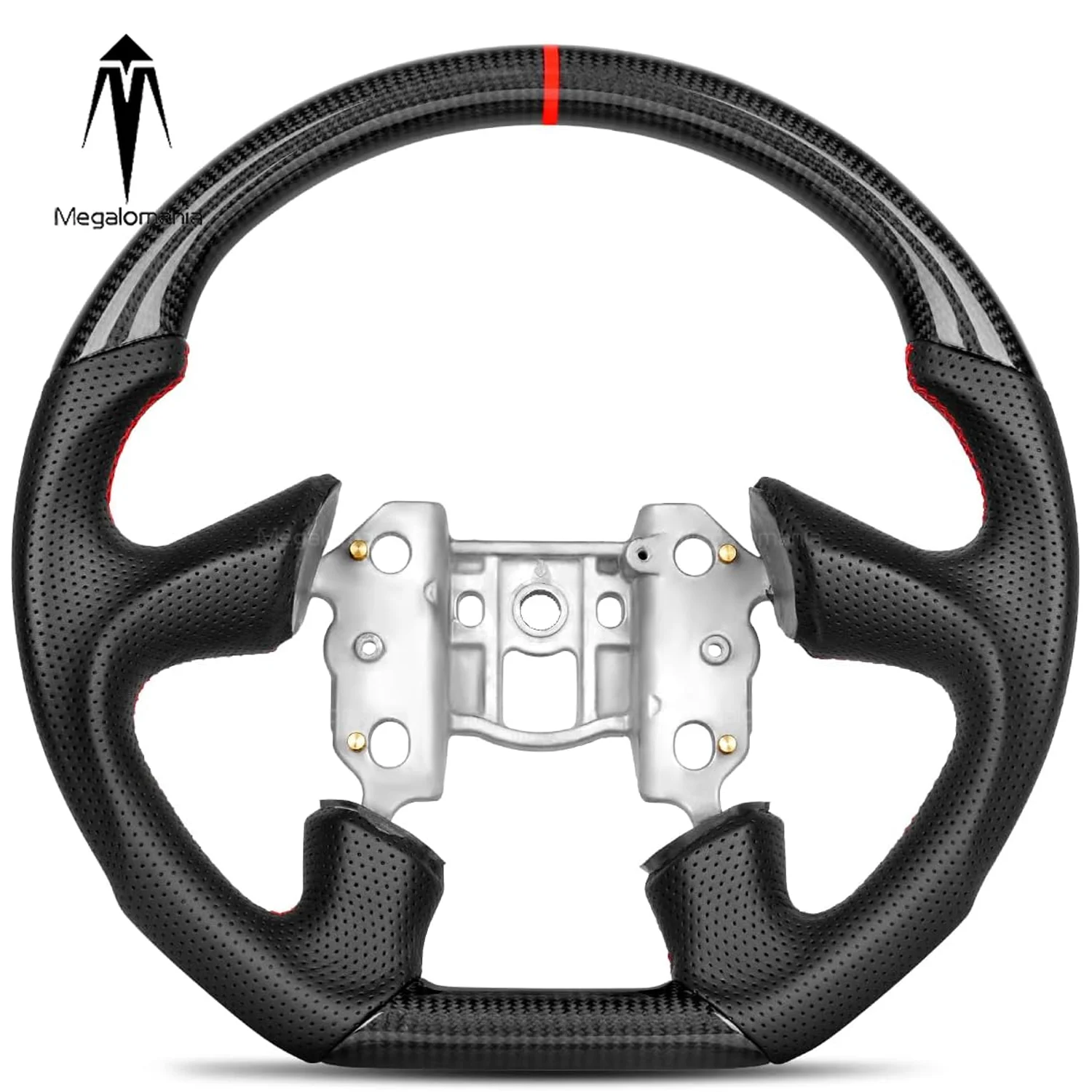 Real Carbon Fiber Steering Wheel for Chevrolet Corvette C6 4 Spoke 2005 D-shaped Flat-bottom Racing Customized Car Accessories