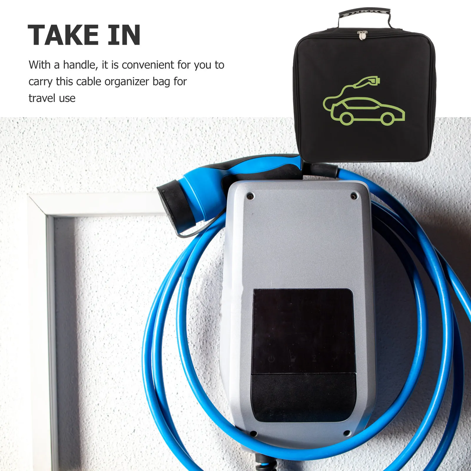 Waterproof Silver Coated Flame Retardant Ev Charger Bag Heavy Duty Cable Storage Pouch for Daily Use Car Accessory Multi