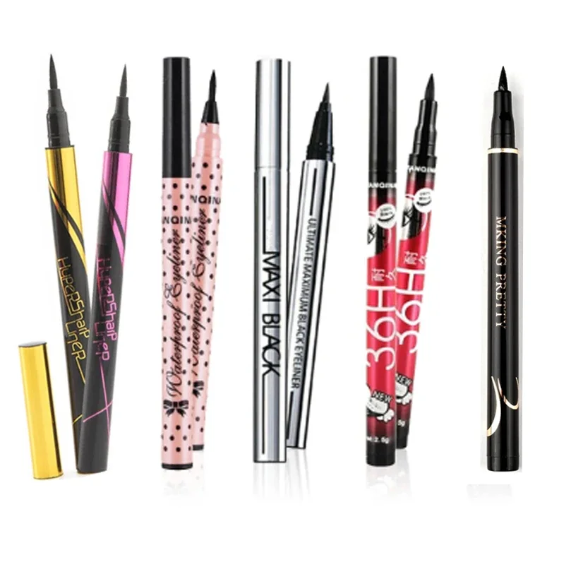 1 Pcs Long-Lasting Eye Liner Pencil - Waterproof Smudge-Proof Black/Brown Cosmetic Smooth Liquid Eyeliner for Beauty Makeup