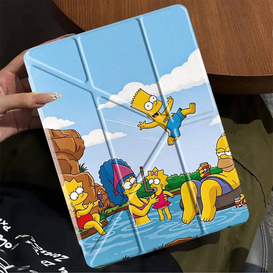 Holder Cover Tablet Case For iPad Mini 6 7 Pro 2025 Pro 11th 10th 9th 8th 7th 12.9inch Air 4 5 M3 M2 1 2 M4 11inch Cartoon