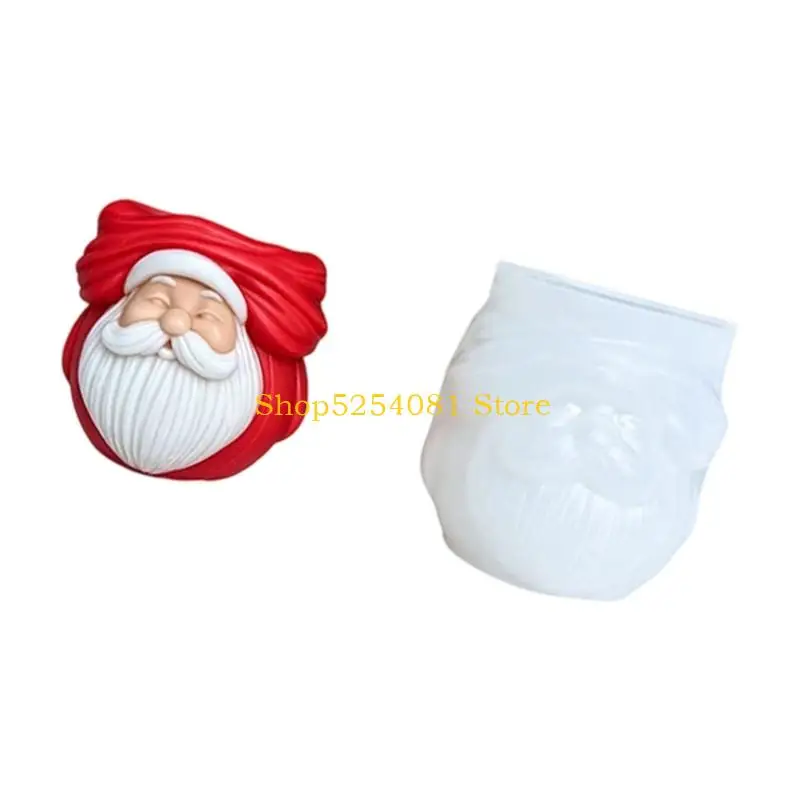 AXYC Detailed Santa Molds with Flexible Silicone Construction for Forming Christmas Cups, Helping with Release, and Repeat