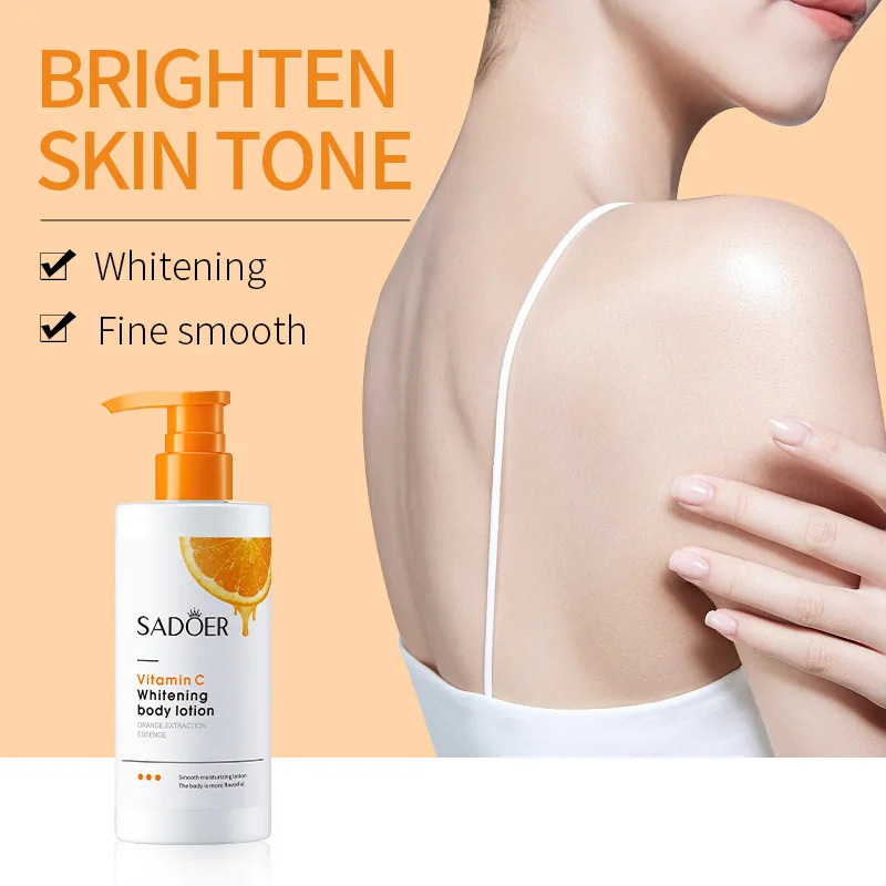 OEM Vitamin C Body Lotion Creams Moisturising Exfoliating Leg Arm Back Body Skin Care Cream For Women Men