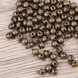 100 Pcs 6mm Jingle Bells Vintage Bronze Handmade Small Bells DIY Bracelet Jewelry Making Handmade Bell Jewelry Accessories