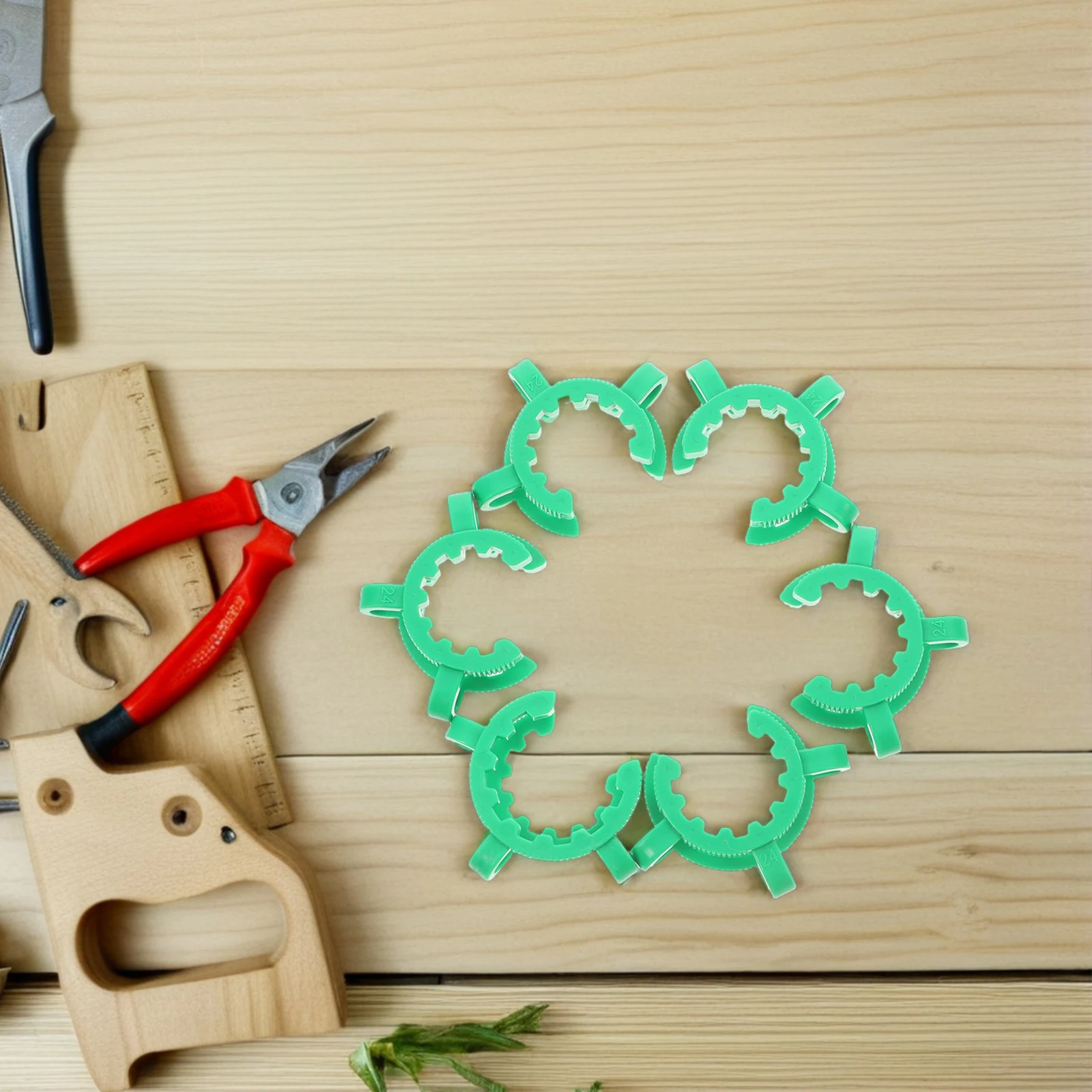 

12pcs Connector Clamp Glass Clamps Fixing Cable Retaining Plastic Interface Frosted Laboratory Use Teaching