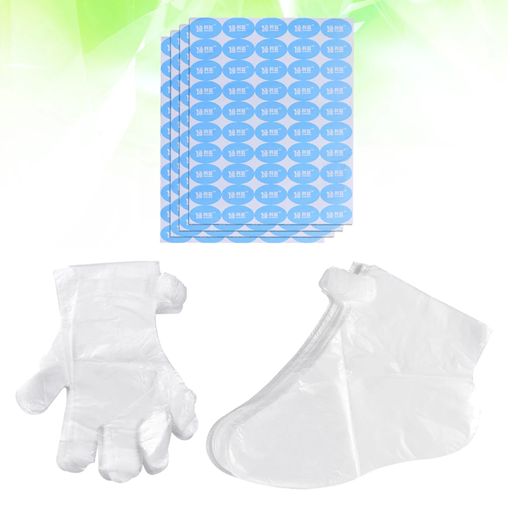 

400PCS Disposable Foot Cover Gloves Breathable Pedicure Cover Gloves Kit Plastic Foot Covers Gloves Waterproof Feet Cover Gloves
