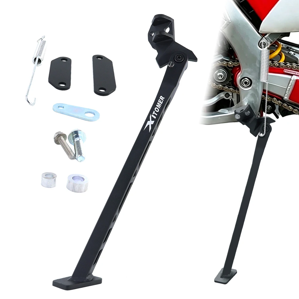For Honda CR125/250 2002-2007 CRF250R 2004-2016 CRF450X CRF450R Motorcycle Kickstand Side Stand Kit Parking Footrest Bracket
