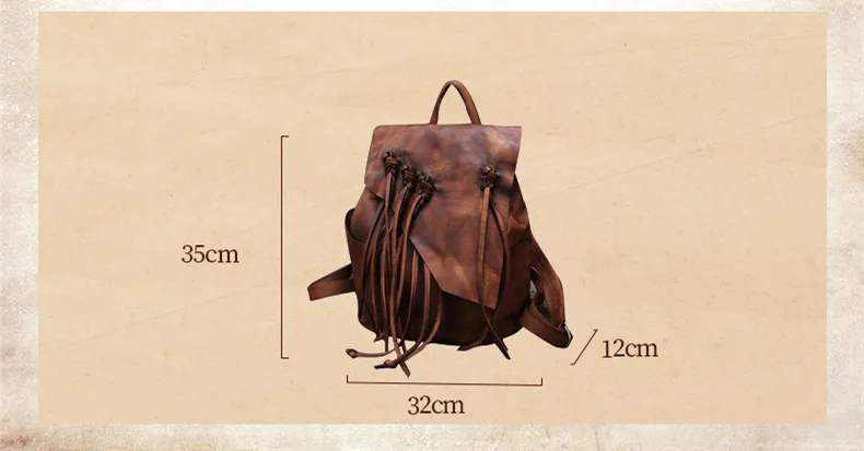 Retro casual cowhide leather backpack women\'s bag large capacity female travel backpack women original school backpacks 2020 new