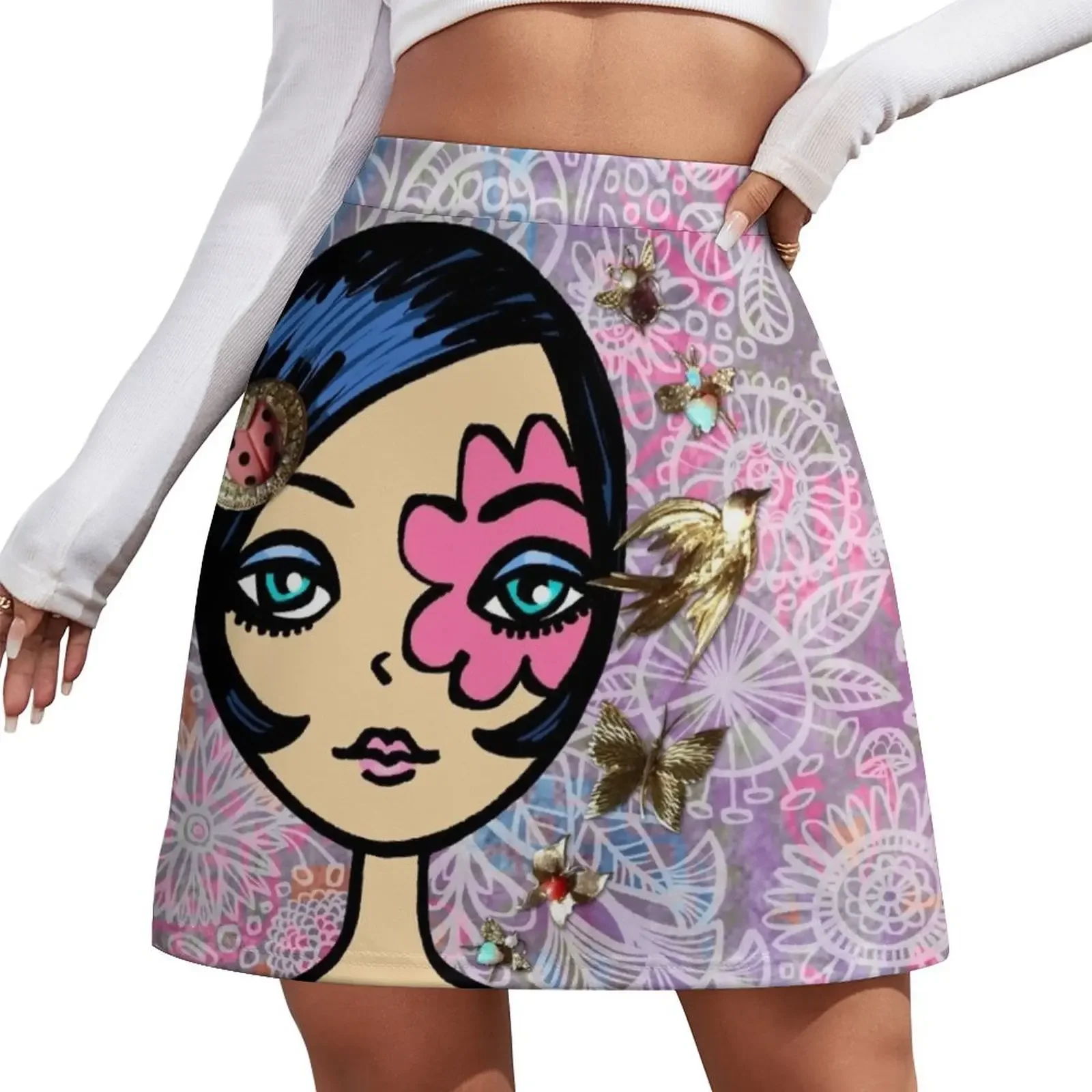

Flower Power Mini Skirt elegant skirts for women Skirt for girls Mini Skirt