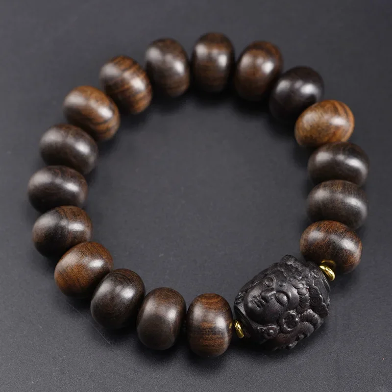 

Bodhisattva Chess Wood Abacus Beads Three-sided Buddha Bracelet, Buddha Beads, Men's and Women's Lucky Bracelets