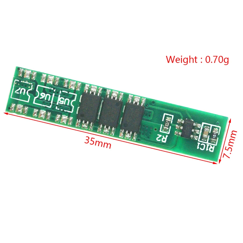 Защитная плата аккумулятора 1S 7.5A 10A 15A 3,7 V li-ion 3 4 6MOS BMS PCM, устройство для защиты литиевой батареи 18650