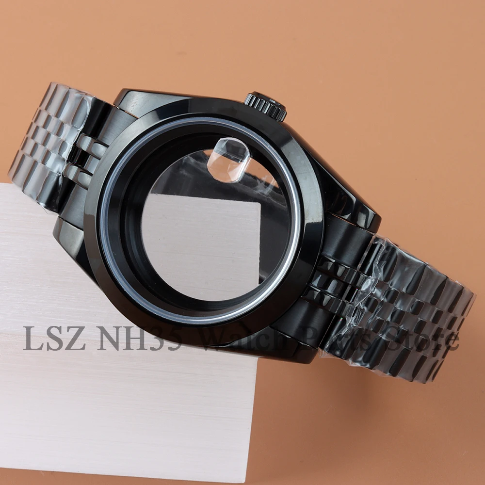 

Flat Edge 36mm 39mm Silver NH35 Watch Case Waterproof Fit DATEJUST NH35 NH36 Movement Hight Quality Solid Jubilee Watchband