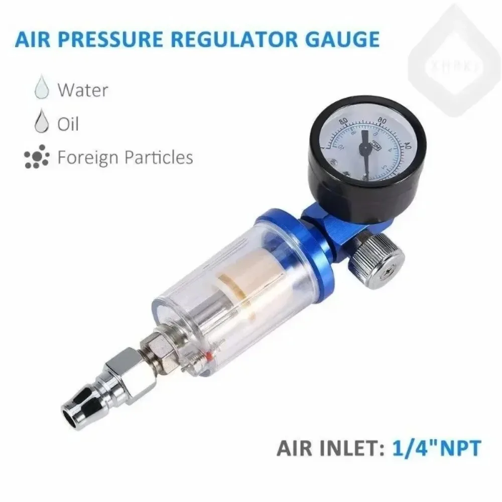 

Air Regulator Auto for Air Regulator Gauge Air Pressure Regulator Spray Pneumatic Gun Inline Oil Water Trap Filter Separator
