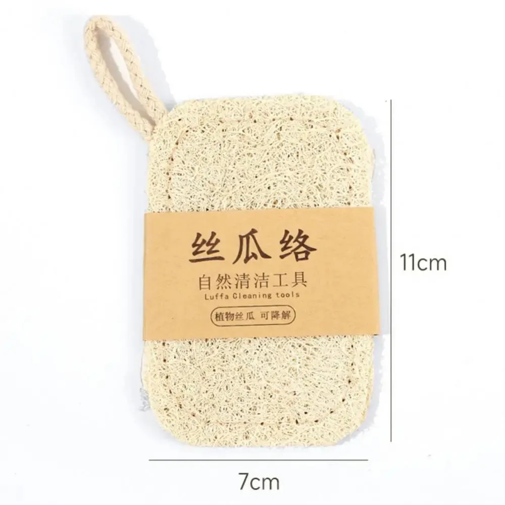 1/3pcs Natural Luffa Dish Washing Cloth Sponge Loofah Scrub Pad Dish Pot Easy To Clean Scrubber Sponge Kitchen Clean Brushes Pad