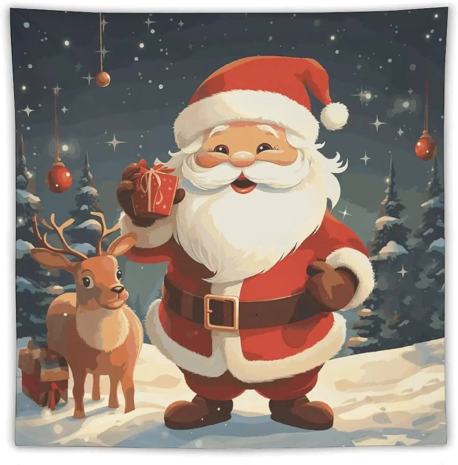 Tapestry Wall Hanging for Living Room Decorates Wall Tapestries Christmas Santa Claus Tapestries Wall Decoration for Bedroom