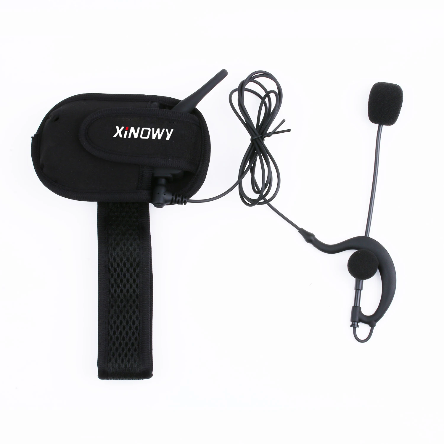 XiNOWy-intercomunicador V4C de 3 vías, 3 piezas, 1200M, dúplex completo, 3 vías, entrenador de fútbol, auriculares con gancho para la oreja, sistema