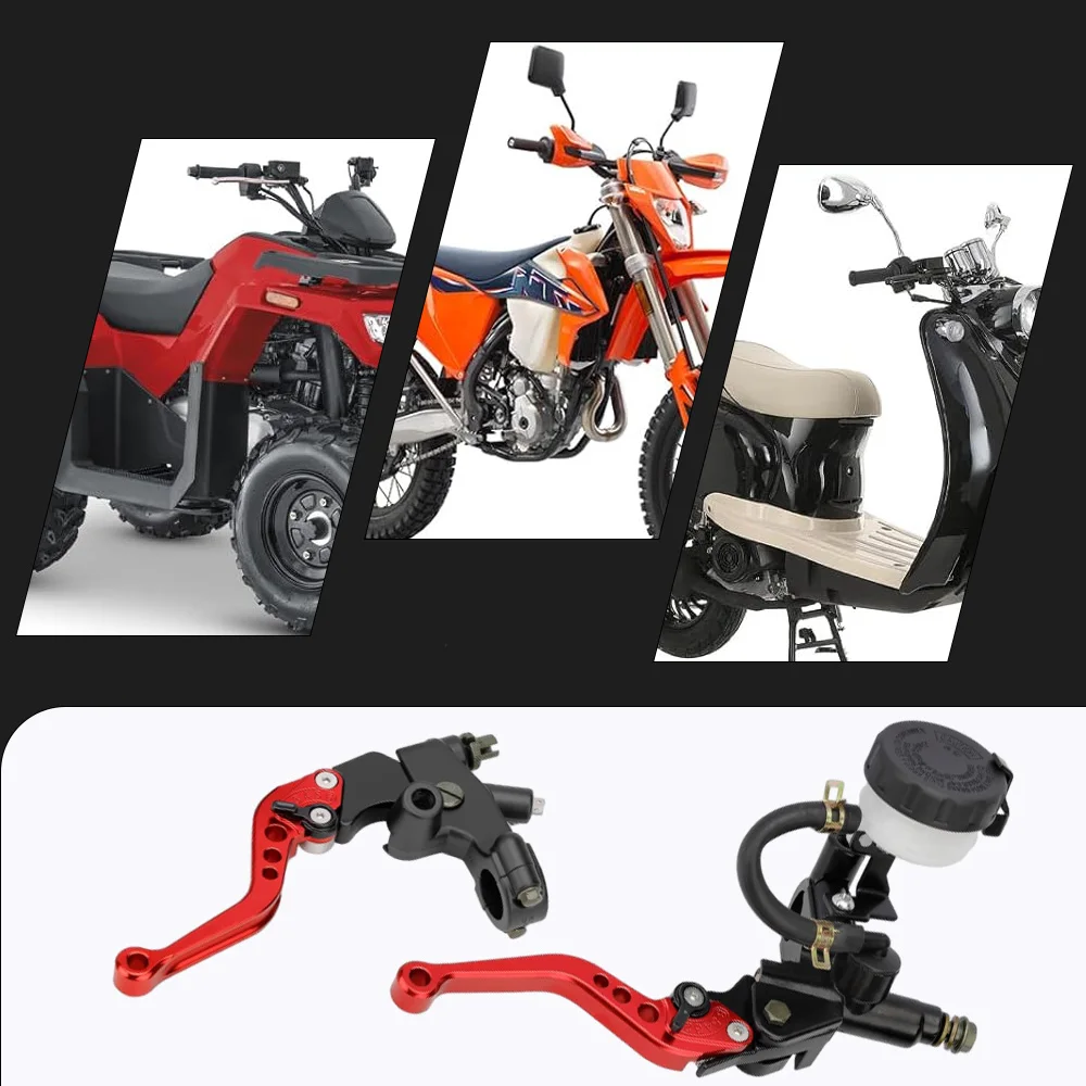 

1Pair For Most 250–500 cc Motorcycles Brake Clutch Lever 7/8 Inch Hydraulic Brake and Clutch Lever Master Cylinder Left Right