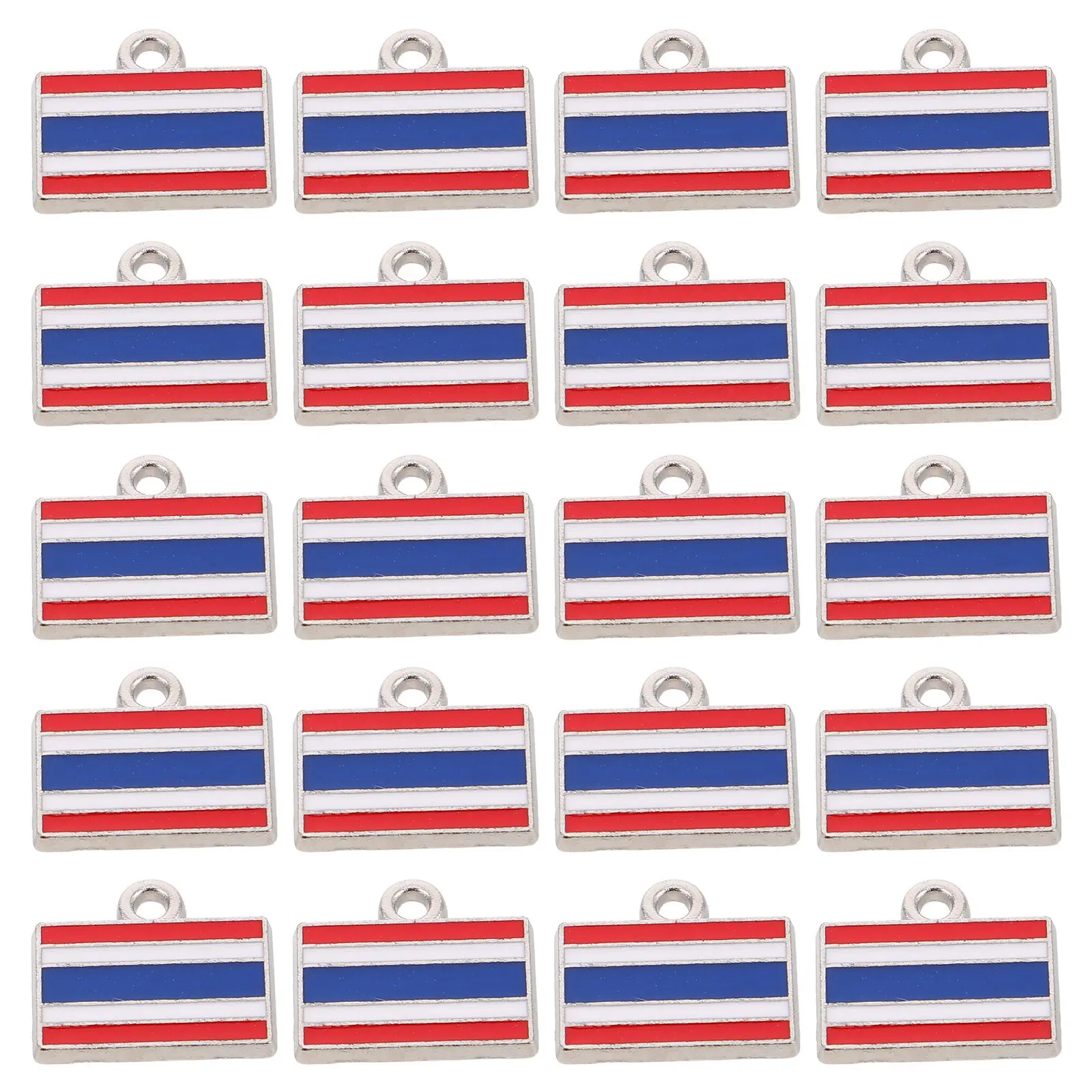 

20pcs Flag Charms For Jewelry Making: Vintage Alloy Thailand Pendant Diy Craft Necklace Bracelet Keychain Hanging Metal Pendants