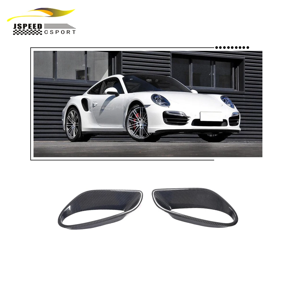 

Suitable for Porsche 911 991 Turbo S 2 Door 2014 Dry carbon fiber side mudguard air intake vents -2016