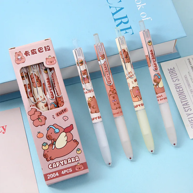 Capybara Gel Pens Set - 4Pcs Kawaii 2