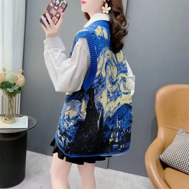 Cute Female Sweater Sleeveless Waistcoat New Knitwear Kawaii Clothing Trend 2025 Women's Knitted Vest Cheap Clothes Outerwears